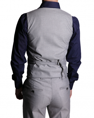 Costum Office Slim Gri cu Vestă [4]