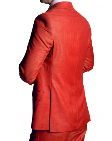 Costum Office Slim Roșu cu Vestă [2]