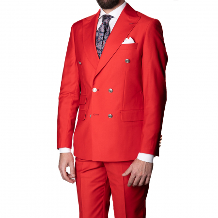 Costume - Costum Office Slim Roșu Deschis