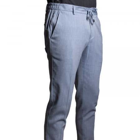 Pantaloni - Pantaloni albastru deschis, cu șnur