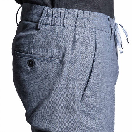 Pantaloni gri-albastru, cu șnur [1]