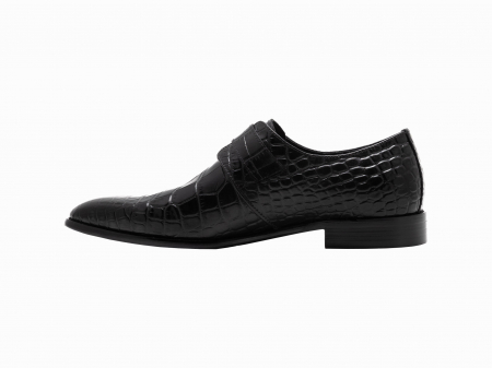 Pantofi Office negru crocodil cu cataramă [2]