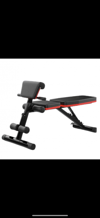 Banca Fitness Multifunctionala, negru/rosu, otel [4]