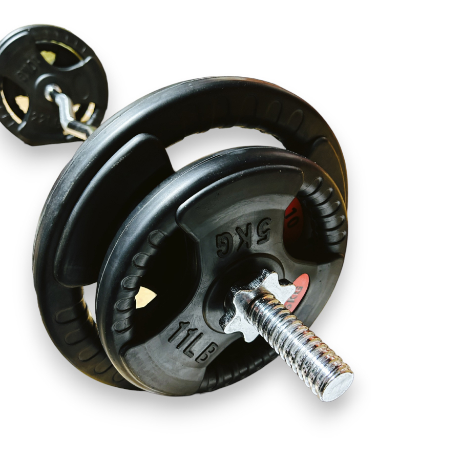 set-bara-z-30-mm-diametru-disc-olimpic-cauciucat-2x10kg-2x5kg [1]