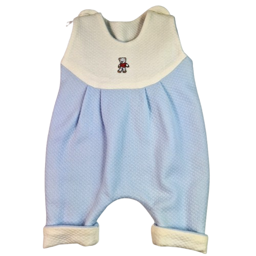 Compleu botez baieti cu doua fete, marimea 62, Crem-Bleu, MAR0031 [4]
