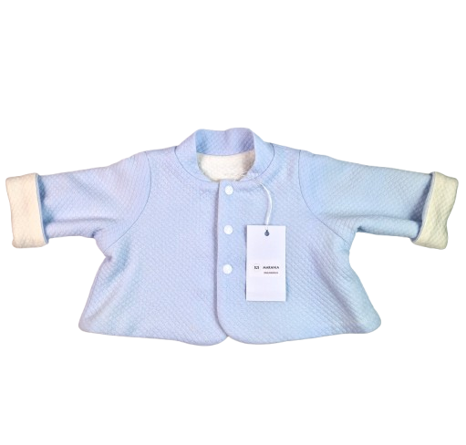 Compleu botez baieti cu doua fete, marimea 62, Crem-Bleu, MAR0031 [2]