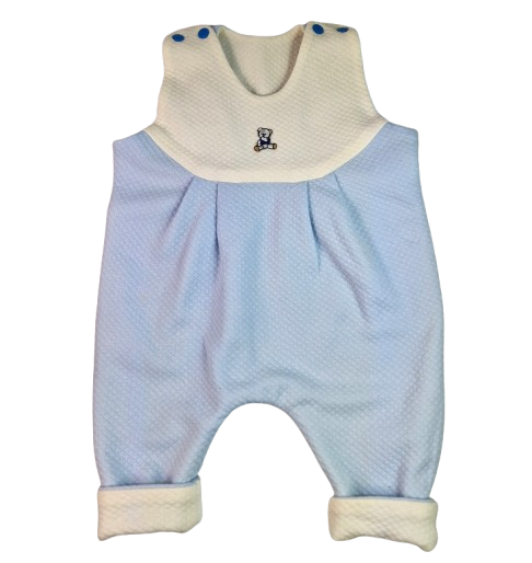 Compleu botez baieti cu doua fete, marimea 68, Crem-Bleu, MAR0032 [4]