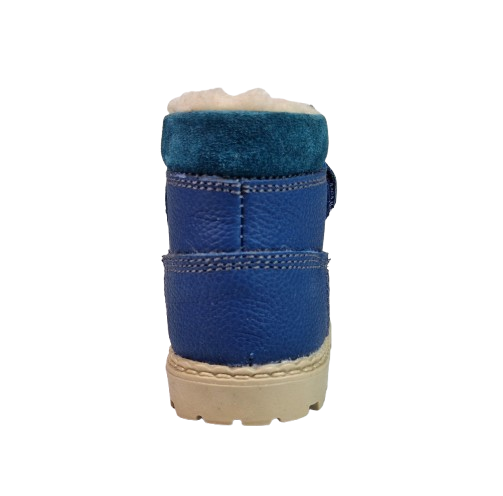 Ghete Baieti Hokide cu talonet Piele Naturala Imblanite Albastru HK412AB [4]