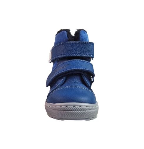 Ghete Baieti Hokide cu talonet Piele Naturala Imblanite Albastru HK438AB [2]