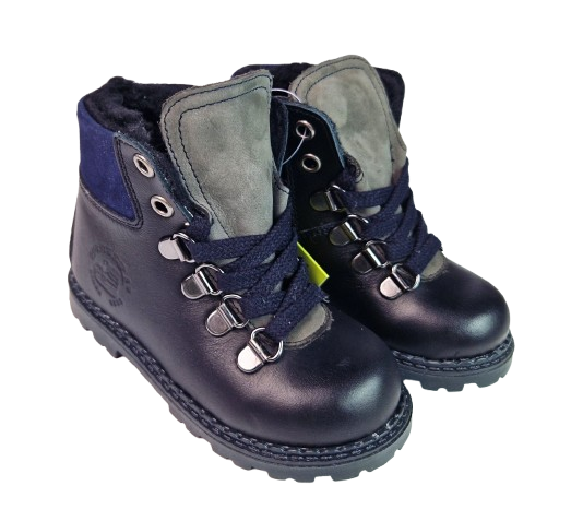 Ghete Baieti Hokide cu talonet Piele Naturala Imblanite Negru HK365NG [7]