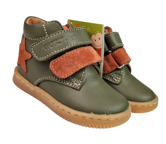Ghete Baieti Hokide cu talonet Piele Naturala Kaki HK380KA [6]