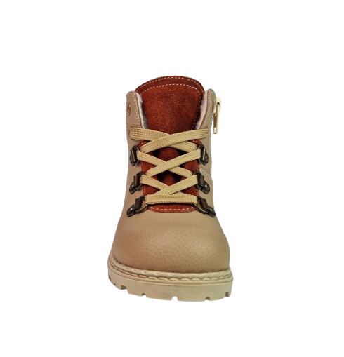 Ghete Fete Hokide cu talonet Piele Naturala Imblanite Maro HK365MR [2]