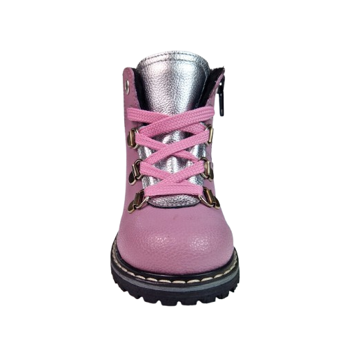 Ghete Fete Hokide cu talonet Piele Naturala Imblanite Mov HK365MV [2]