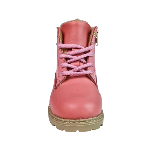 Ghete Fete Hokide cu talonet Piele Naturala Imblanite Roz HK413RZ2 [3]