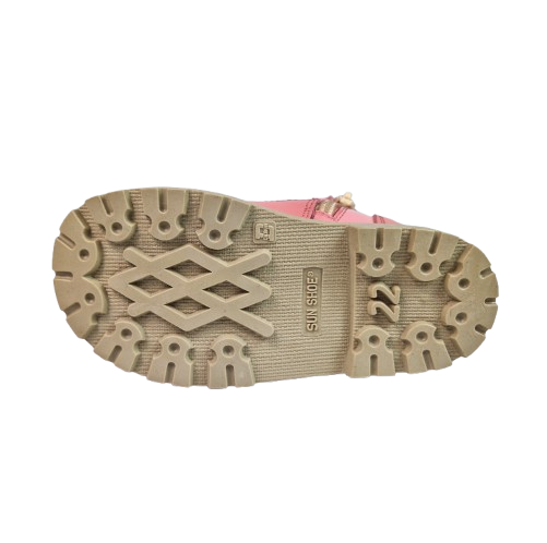 Ghete Fete Hokide cu talonet Piele Naturala Imblanite Roz HK413RZ2 [6]