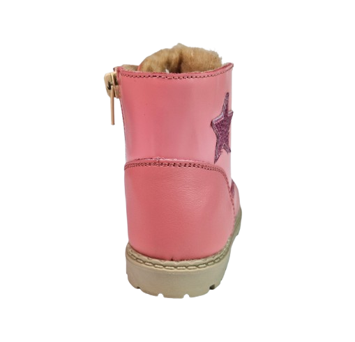 Ghete Fete Hokide cu talonet Piele Naturala Imblanite Roz HK413RZ2 [5]