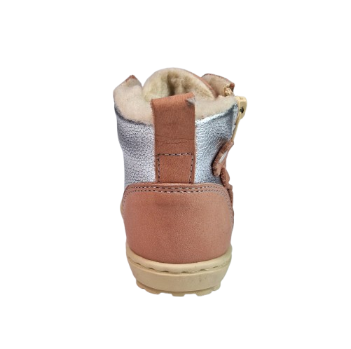 Ghete Fete Hokide cu talonet Piele Naturala Imblanite Roz HK440RZ [4]