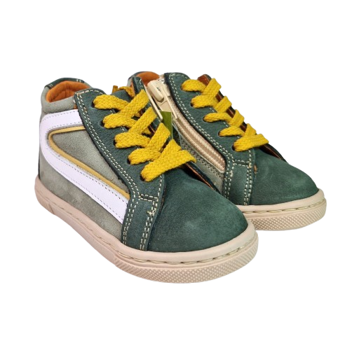 Pantofi Baieti Hokide cu talonet Piele Naturala Kaki HK482KA [6]