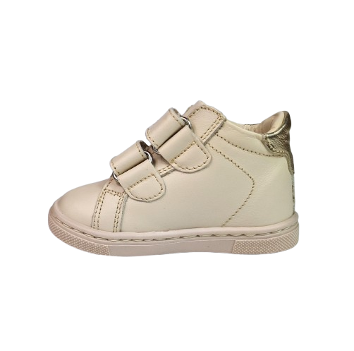 Pantofi Fete Hokide cu talonet Piele Naturala Crem HK482CM [4]