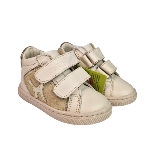 Pantofi Fete Hokide cu talonet Piele Naturala Crem HK482CM [6]