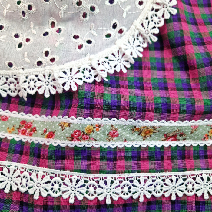 Rochita unicat dirndl, roz - alb, MAR0048 [5]