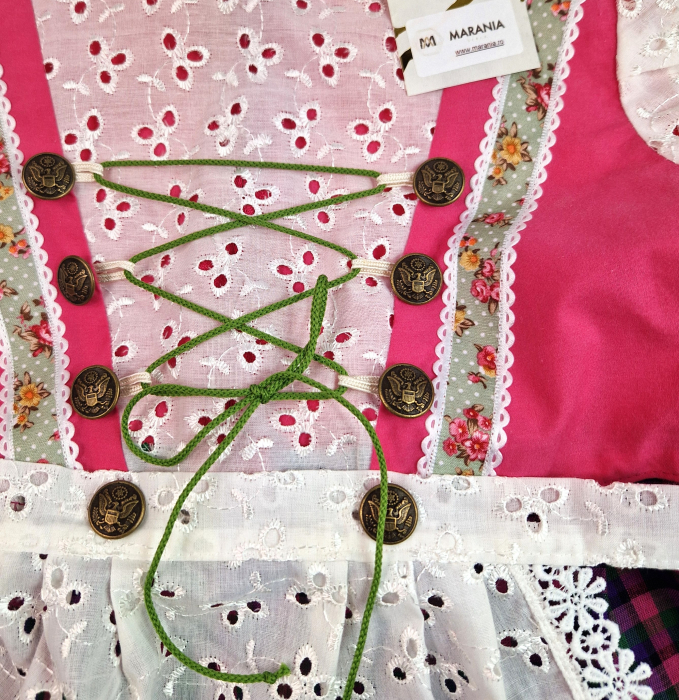 Rochita unicat dirndl, roz - alb, MAR0048 [4]