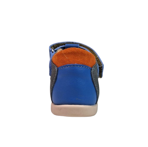 Sandale Baieti Hokide cu talonet Piele Naturala Gri Albastru HK186GRAB [4]