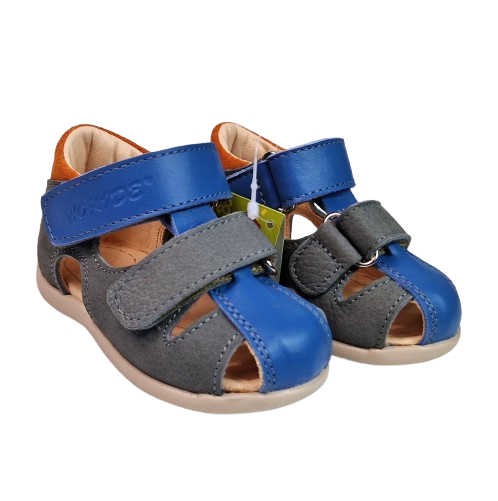 Sandale Baieti Hokide cu talonet Piele Naturala Gri Albastru HK186GRAB [6]