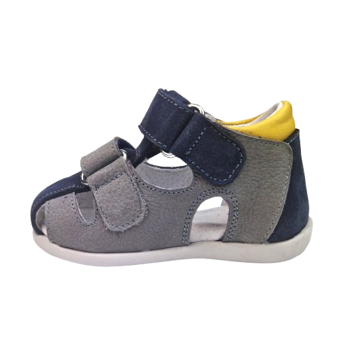 Sandale Baieti Hokide cu talonet Piele Naturala Gri HK186GR [3]