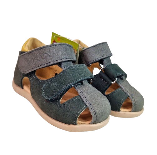 Sandale Baieti Hokide cu talonet Piele Naturala Gri HK186GR2 [6]