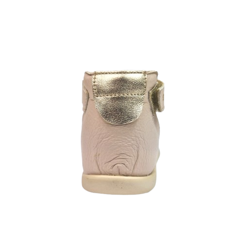 Sandale Fete Hokide cu talonet Piele Naturala Bej HK308BJ [4]