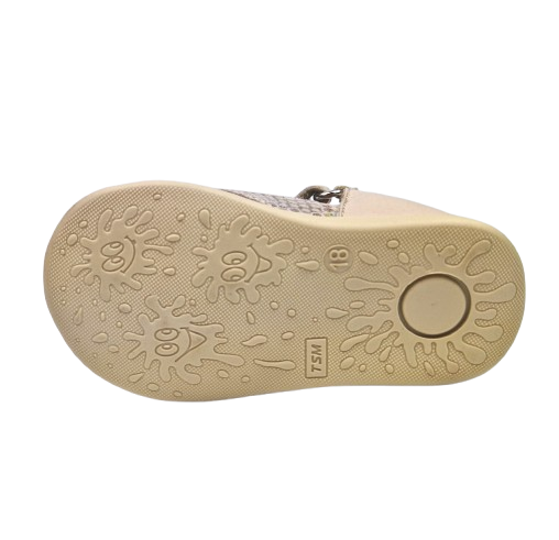 Sandale Fete Hokide cu talonet Piele Naturala Bej HK308BJ [5]