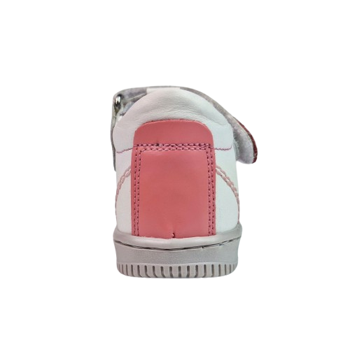 Sandale Fete Hokide cu talonet Piele Naturala Fucsia Alb HK386FSAL [4]