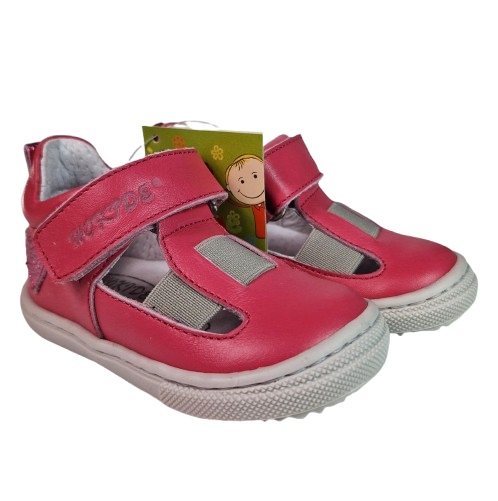 Sandale Fete Hokide cu talonet Piele Naturala Fucsia HK433FS [6]