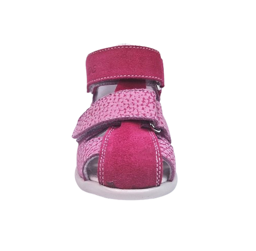 Sandale Fete Hokide cu talonet Piele Naturala Fucsia Roz HK186FSRZ [2]