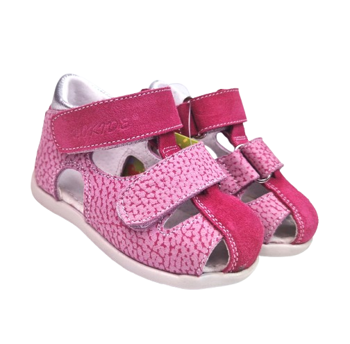 Sandale Fete Hokide cu talonet Piele Naturala Fucsia Roz HK186FSRZ [6]