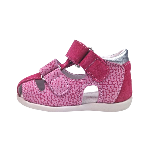 Sandale Fete Hokide cu talonet Piele Naturala Fucsia Roz HK186FSRZ [3]