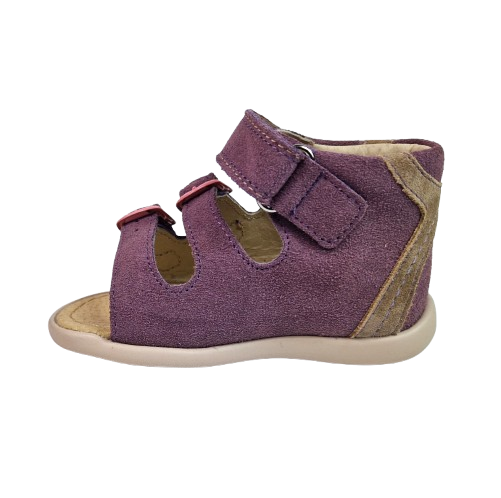 Sandale Fete Hokide cu talonet Piele Naturala Mov Deschis HK255MVD [3]