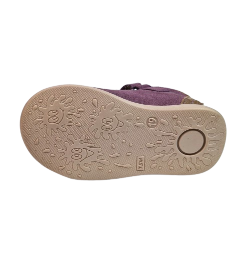 Sandale Fete Hokide cu talonet Piele Naturala Mov Deschis HK255MVD [5]