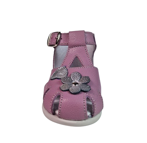Sandale Fete Hokide cu talonet Piele Naturala Mov HK077MV [2]