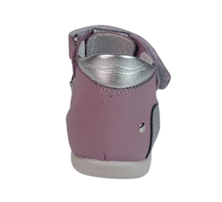 Sandale Fete Hokide cu talonet Piele Naturala Mov HK405MV [4]