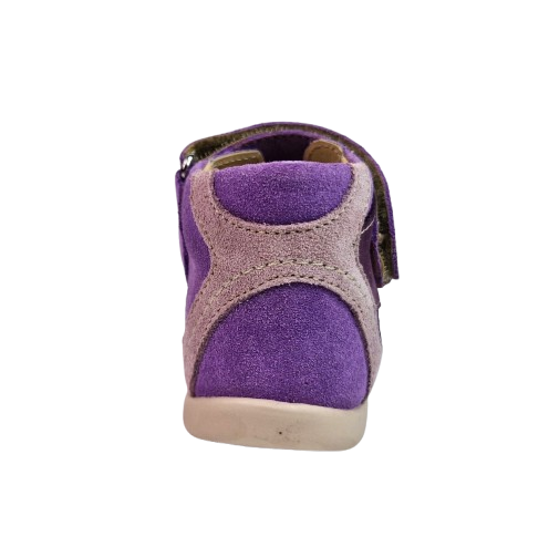 Sandale Fete Hokide cu talonet Piele Naturala Mov Inchis HK255MVI [4]