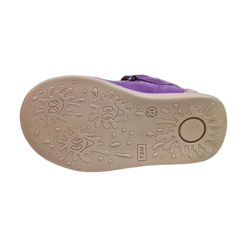 Sandale Fete Hokide cu talonet Piele Naturala Mov Inchis HK255MVI [5]