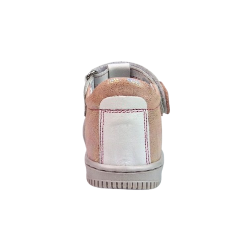 Sandale Fete Hokide cu talonet Piele Naturala Roz Alb HK386RZAL2 [4]