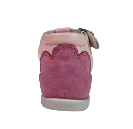 Sandale Fete Hokide cu talonet Piele Naturala Roz HK077RZ [4]