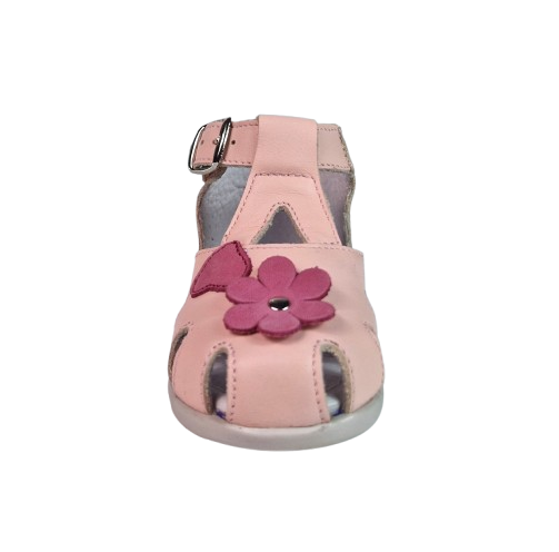 Sandale Fete Hokide cu talonet Piele Naturala Roz HK077RZ [2]