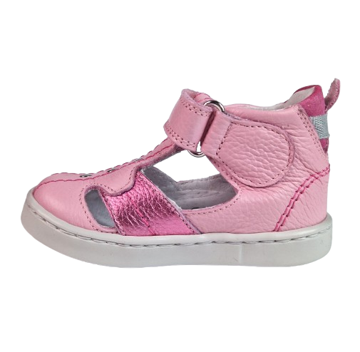Sandale Fete Hokide cu talonet Piele Naturala Roz HK273RZ2 [3]