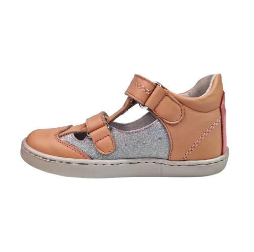 Sandale Fete Hokide cu talonet Piele Naturala Roz HK386RZ [3]