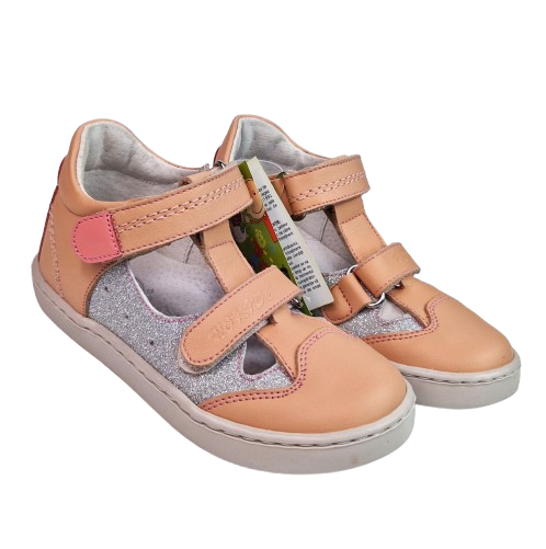 Sandale Fete Hokide cu talonet Piele Naturala Roz HK386RZ [6]