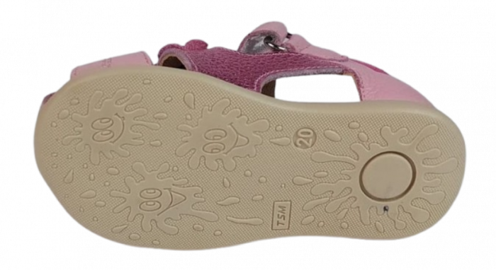 Sandale Fete Hokide cu talonet Piele Naturala Roz HK405RZ [5]